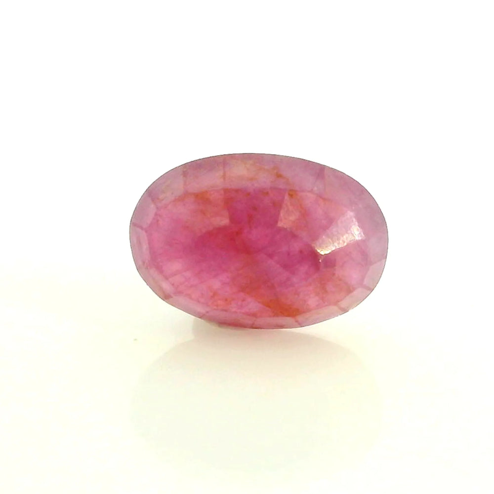 African Ruby (Manik) 3.76 Carat / 4.18 Ratti, Unheated and Untreated – No indications of treatment observed – back view