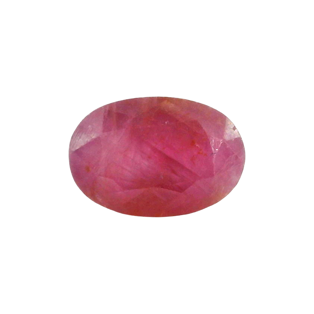 African Ruby (Manik) 3.76 Carat / 4.18 Ratti, Unheated and Untreated – No indications of treatment observed – front view