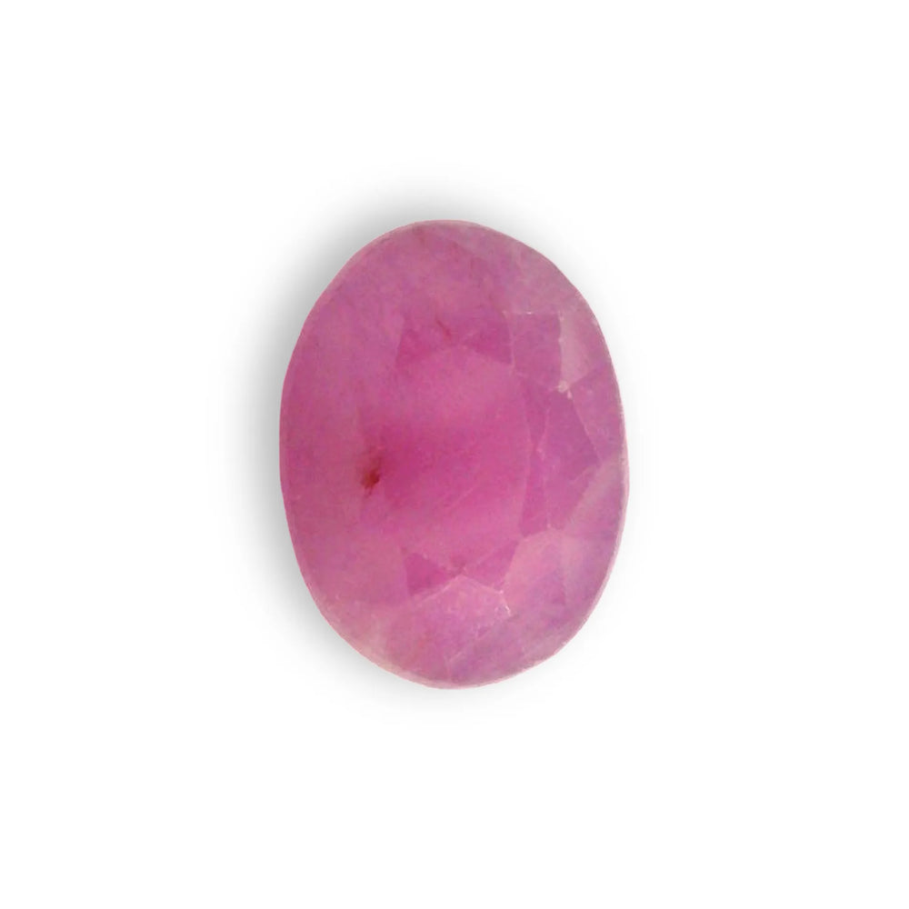African Ruby (Manik) 4.33 Carat / 4.82 Ratti, Unheated and Untreated – No indications of treatment observed – top view