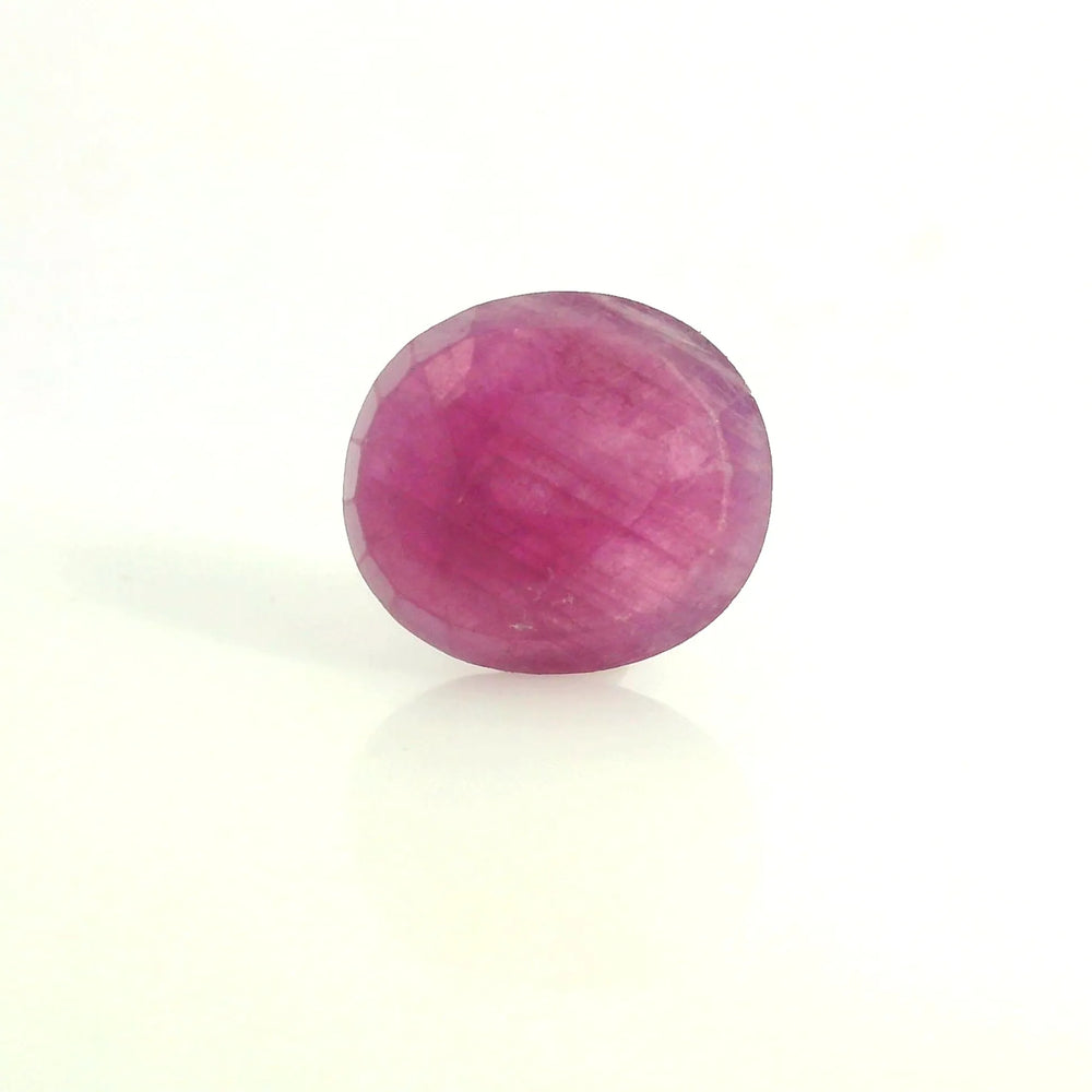 African Ruby (Manik) 4.08 Carat / 4.54 Ratti, Unheated and Untreated – No indications of treatment observed – back view