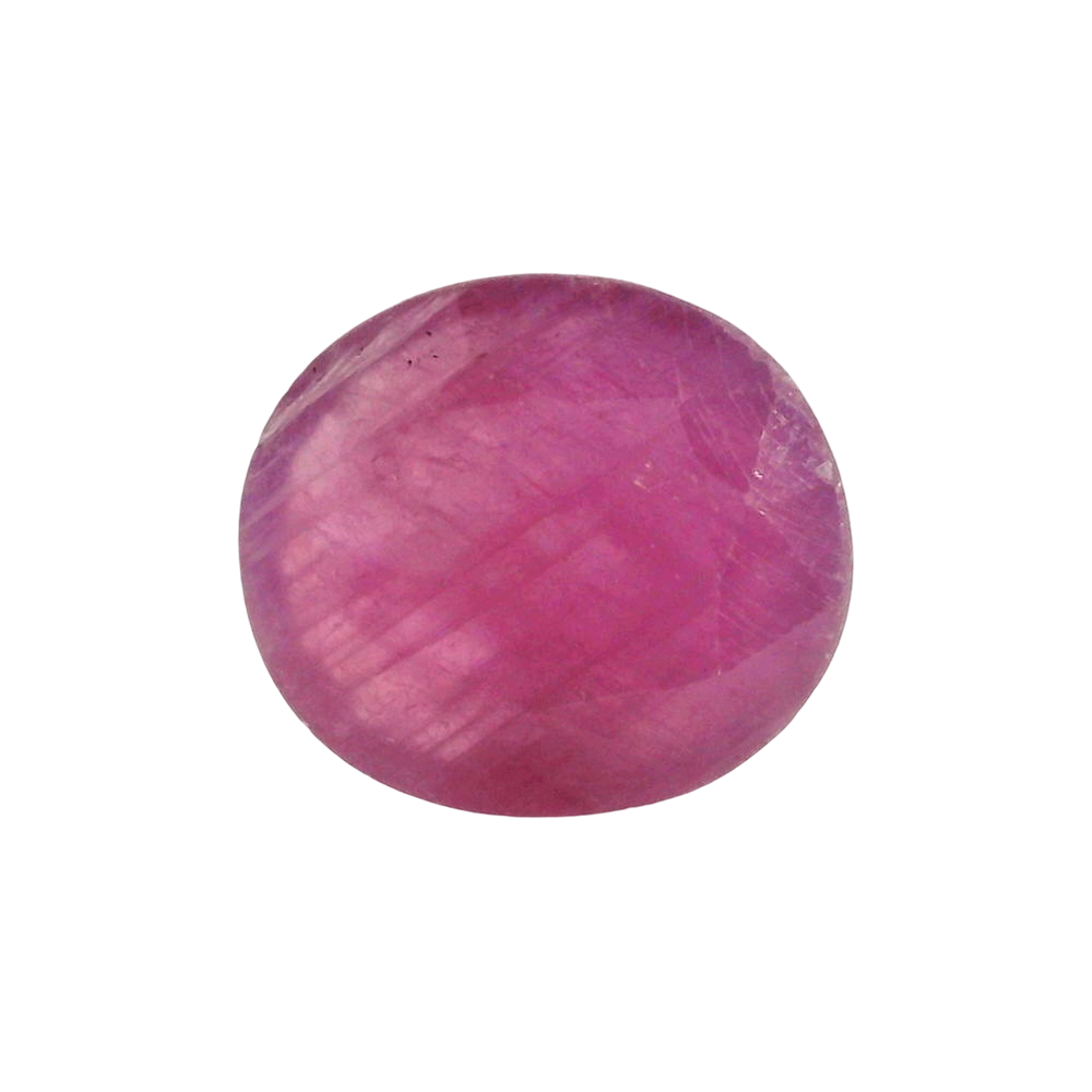 African Ruby (Manik) 4.08 Carat / 4.54 Ratti, Unheated and Untreated – No indications of treatment observed – front view