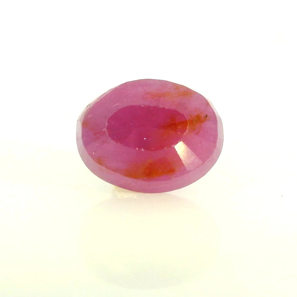 African Ruby (Manik) 5.42 Carat / 6.03 Ratti, Unheated and Untreated – No indications of treatment observed – back view