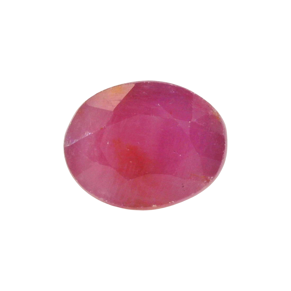 African Ruby (Manik) 5.42 Carat / 6.03 Ratti, Unheated and Untreated – No indications of treatment observed – front view