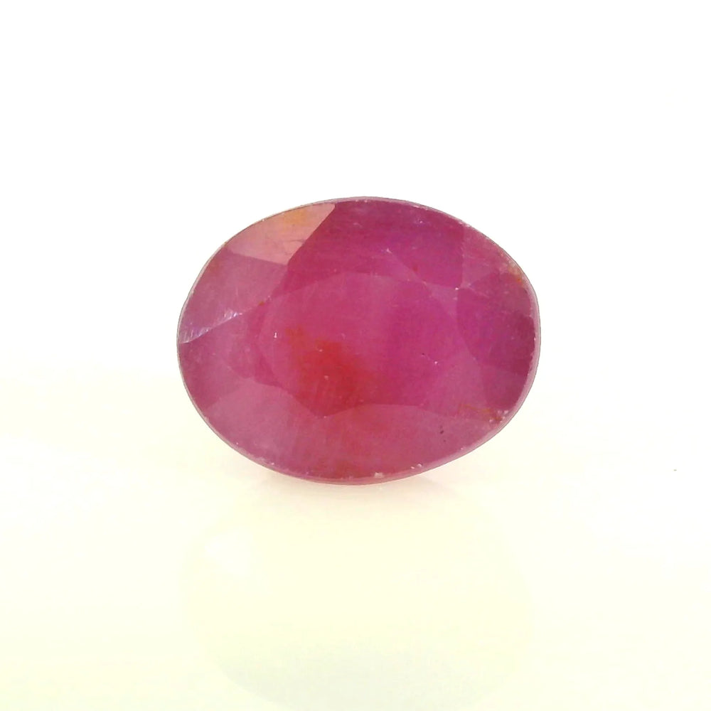 African Ruby (Manik) 5.42 Carat / 6.03 Ratti, Unheated and Untreated – No indications of treatment observed – front view
