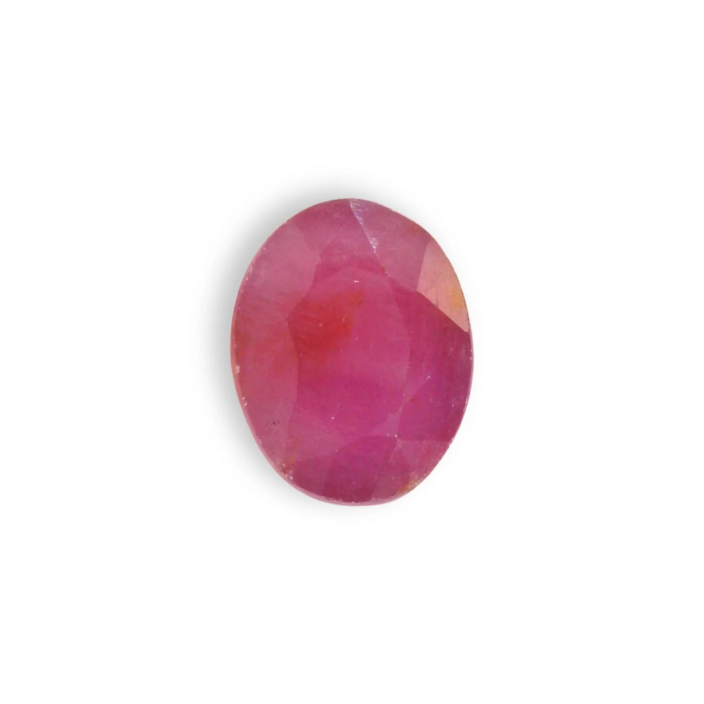 African Ruby (Manik) 5.42 Carat / 6.03 Ratti, Unheated and Untreated – No indications of treatment observed – top view