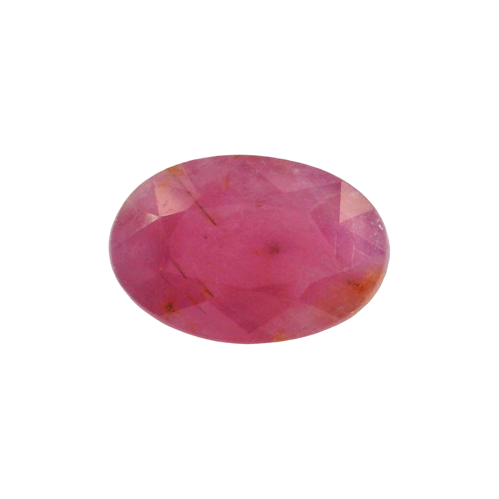African Ruby (Manik) 4.06 Carat / 4.52 Ratti, Unheated and Untreated – No indications of treatment observed – front view