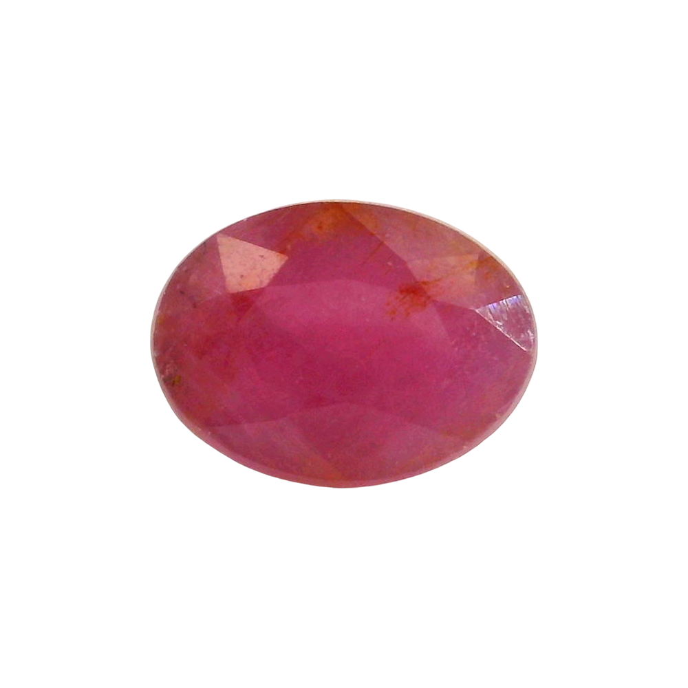 African Ruby (Manik) 3.99 Carat / 4.44 Ratti, Unheated and Untreated – No indications of treatment observed – front view