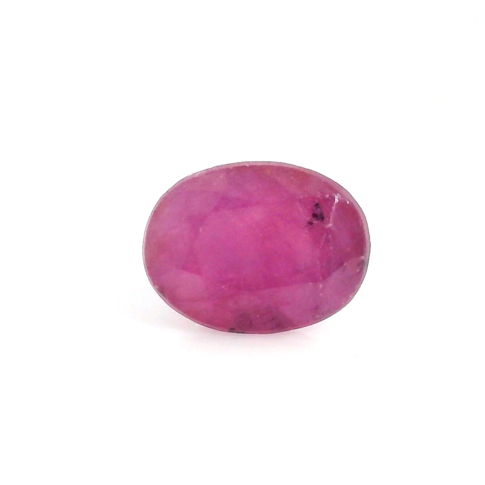 African Ruby (Manik) 4.87 Carat / 5.42 Ratti, Unheated and Untreated – No indications of treatment observed – front view