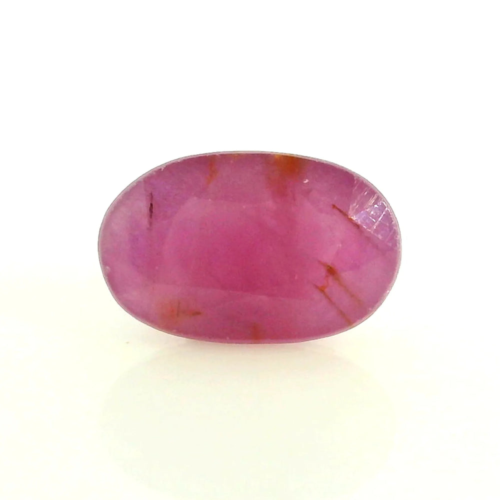 African Ruby (Manik) 4.41 Carat / 4.9 Ratti, Unheated and Untreated – No indications of treatment observed – front view