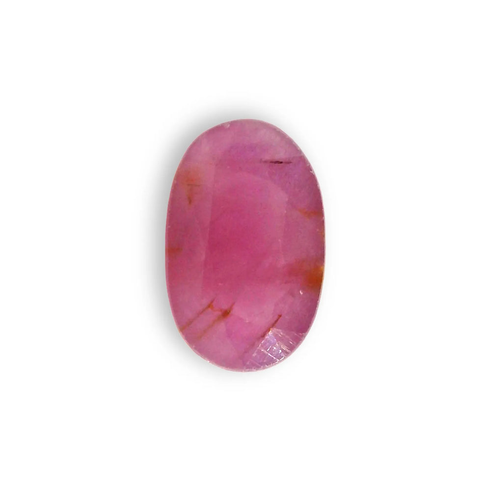 African Ruby (Manik) 4.41 Carat / 4.9 Ratti, Unheated and Untreated – No indications of treatment observed – top view