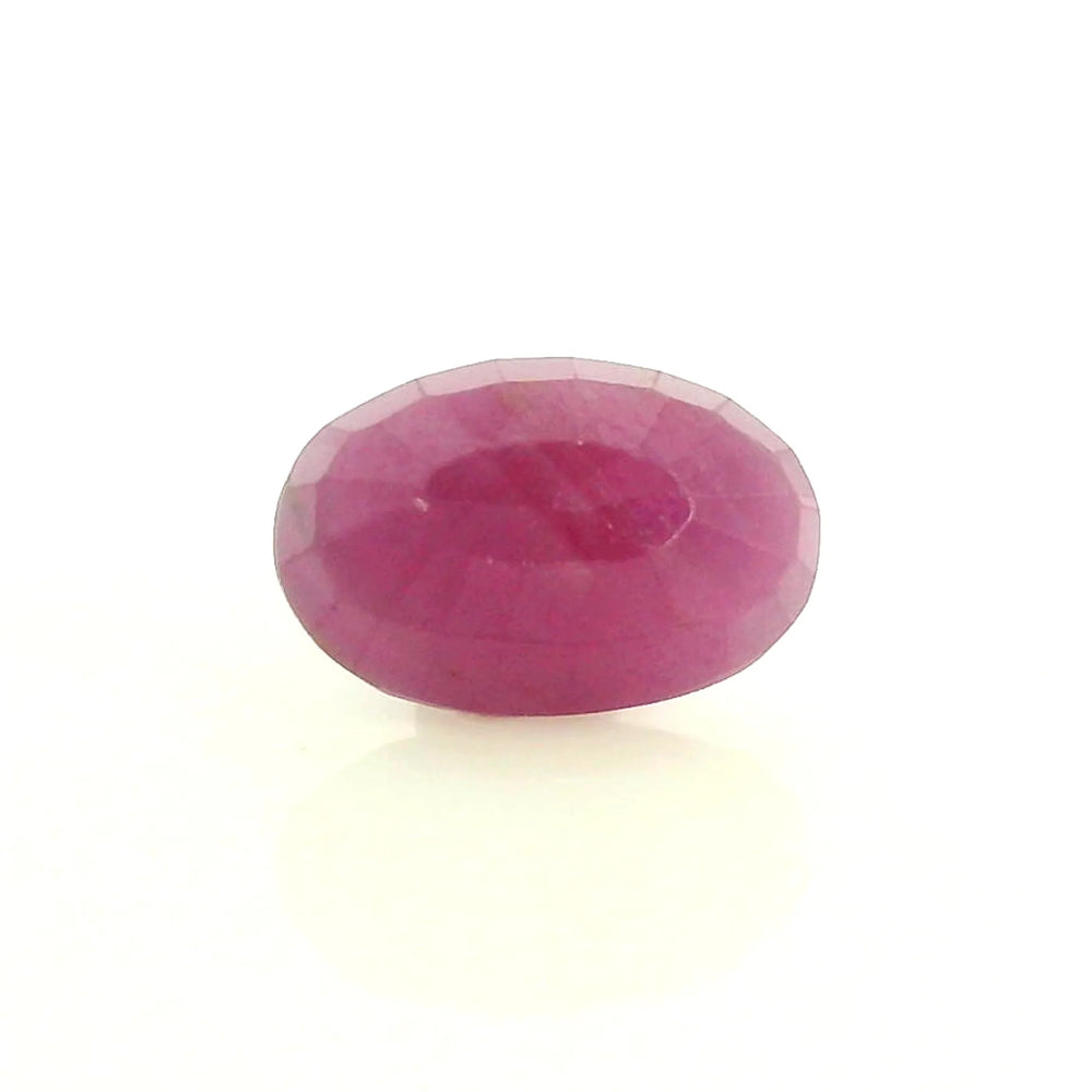 African Ruby (Manik) 3.47 Carat / 3.86 Ratti, Unheated and Untreated – No indications of treatment observed – back view