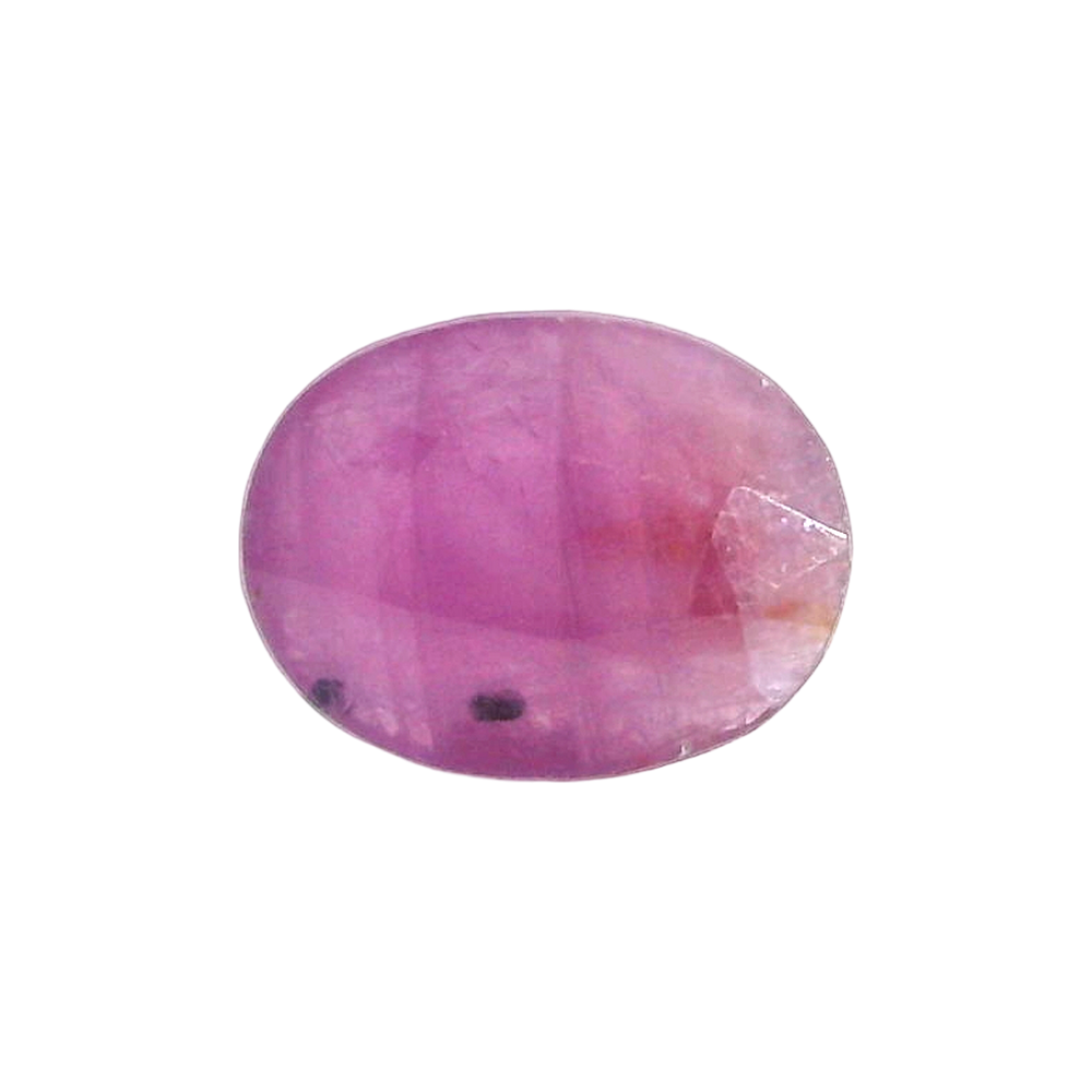 African Ruby (Manik) 3.36 Carat / 3.74 Ratti, Unheated and Untreated – No indications of treatment observed – front view