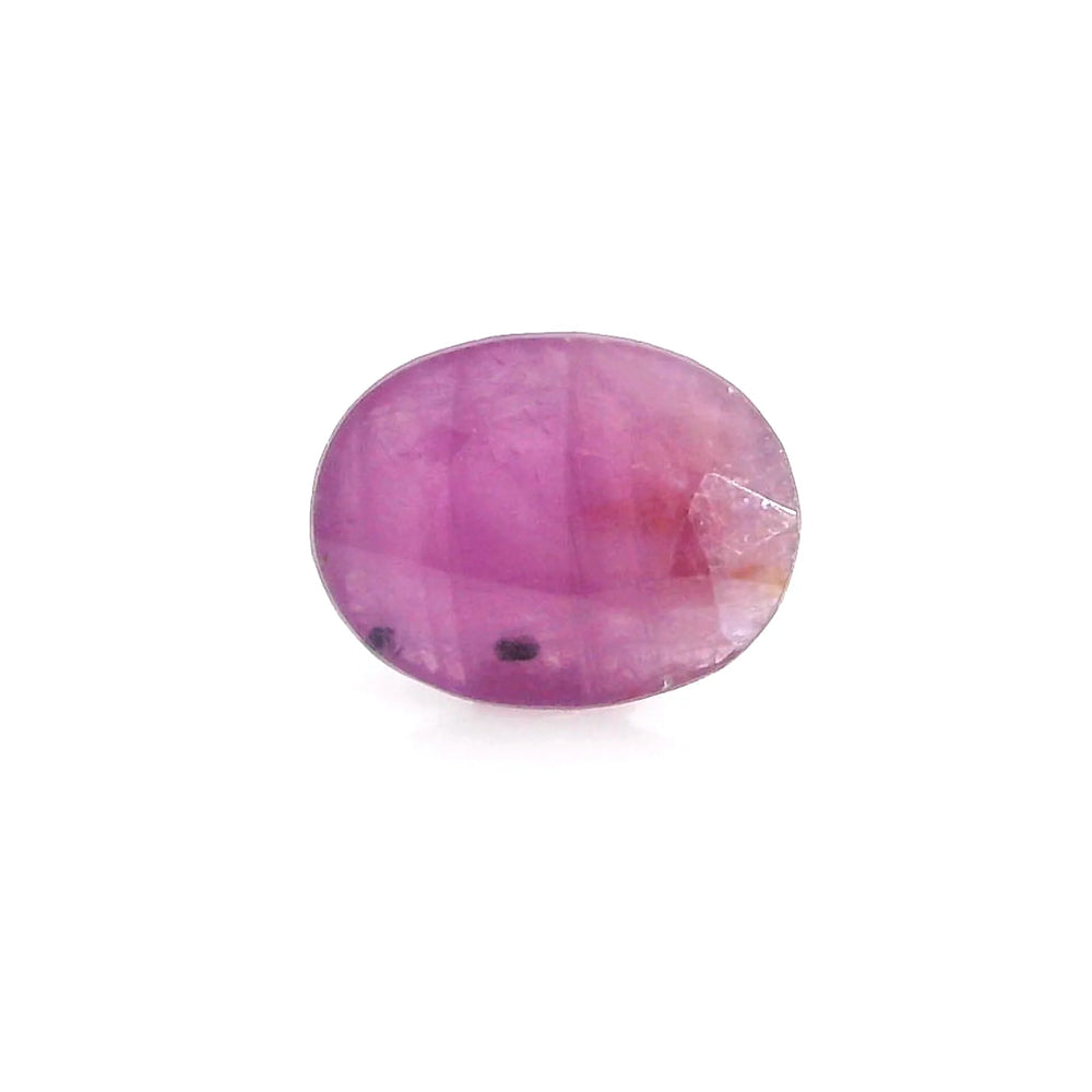 African Ruby (Manik) 3.36 Carat / 3.74 Ratti, Unheated and Untreated – No indications of treatment observed – front view