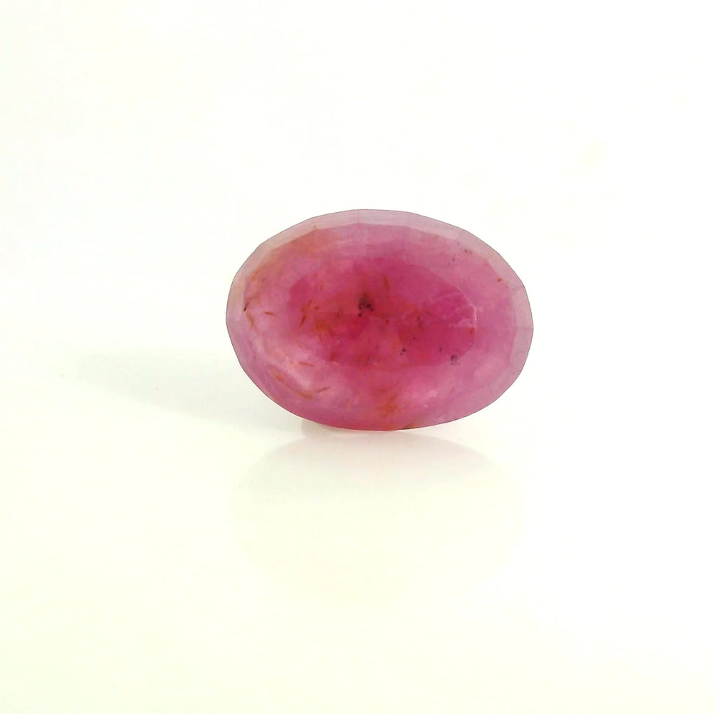 African Ruby (Manik) 5.13 Carat / 5.7 Ratti, Unheated and Untreated – No indications of treatment observed – back view