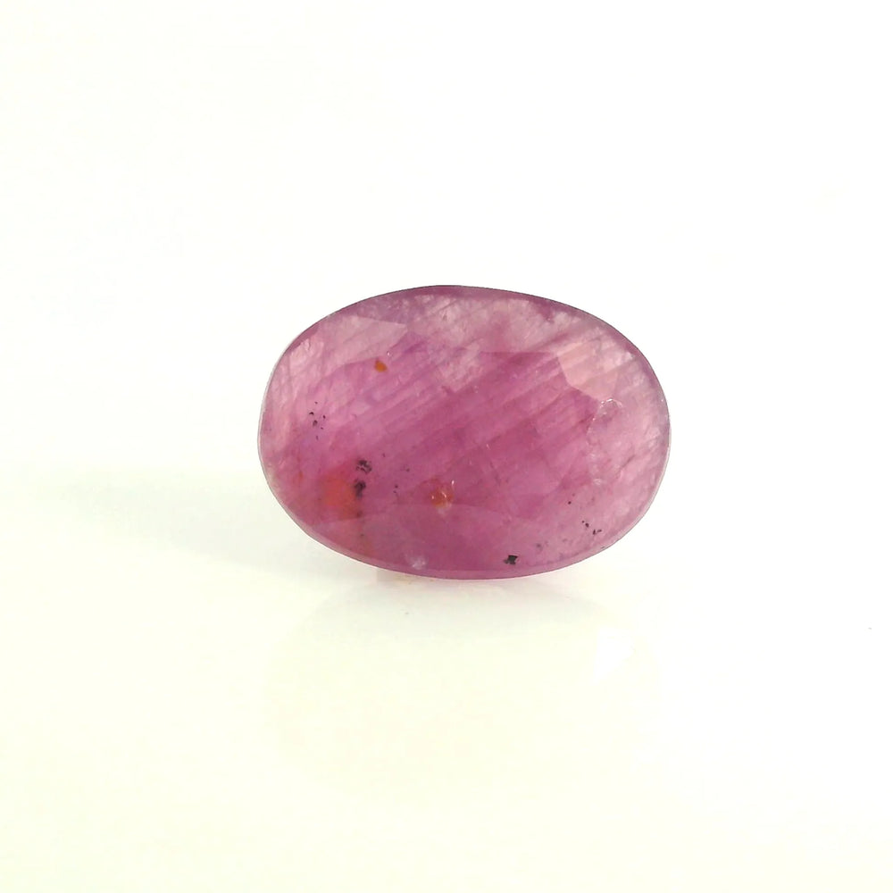 African Ruby (Manik) 4.38 Carat / 4.87 Ratti, Unheated and Untreated – No indications of treatment observed – front view