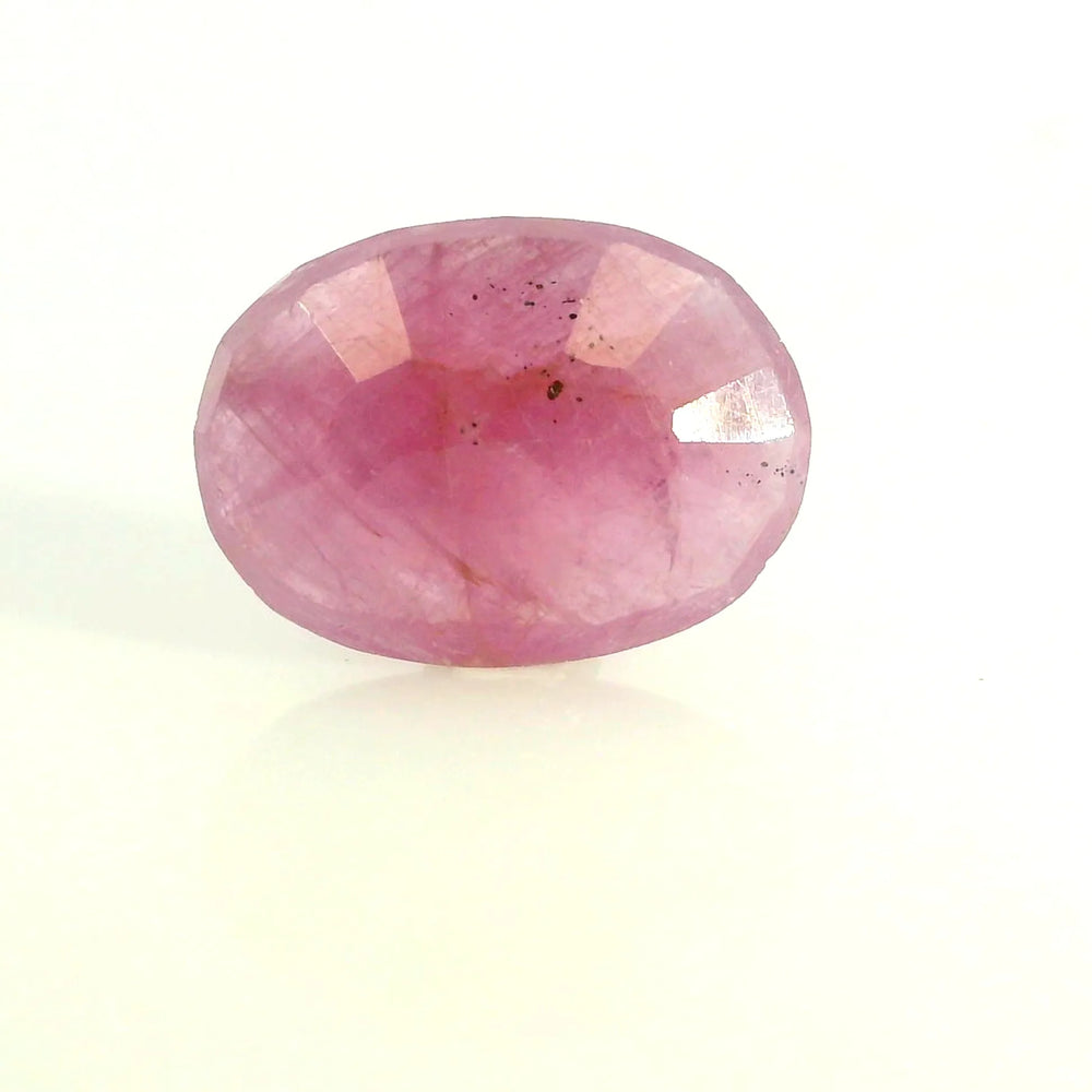 African Ruby (Manik) 4.34 Carat / 4.83 Ratti, Unheated and Untreated – No indications of treatment observed – back view