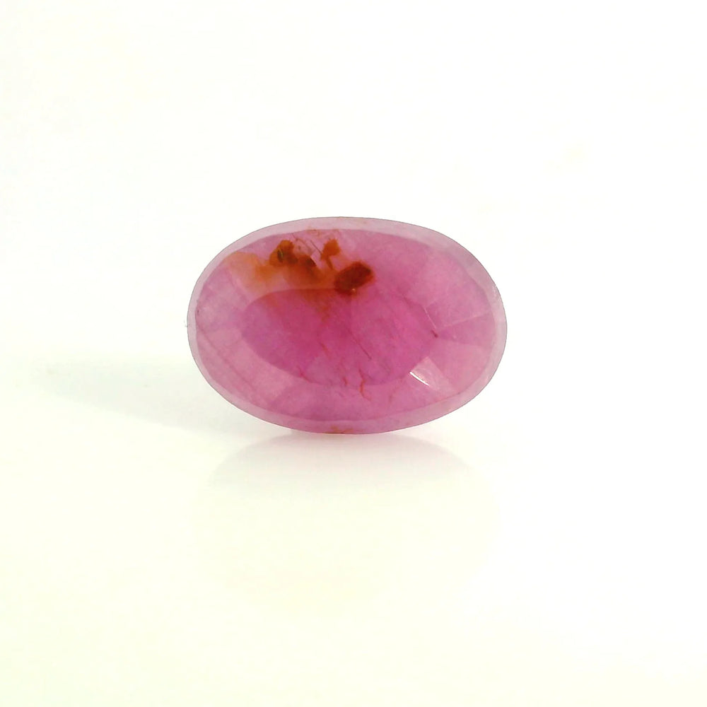 African Ruby (Manik) 5.37 Carat / 5.97 Ratti, Unheated and Untreated – No indications of treatment observed – back view