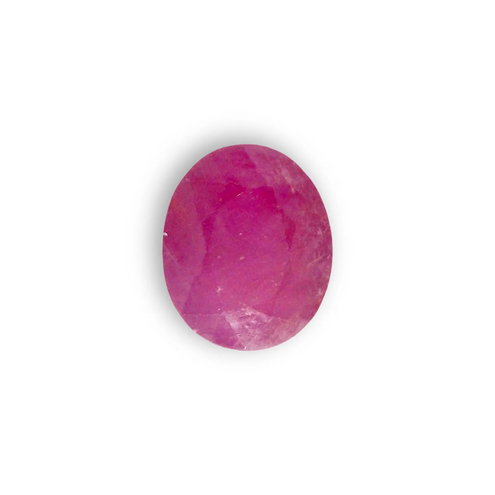African Ruby (Manik) 4.43 Carat / 4.93 Ratti, Unheated and Untreated – No indications of treatment observed – top view