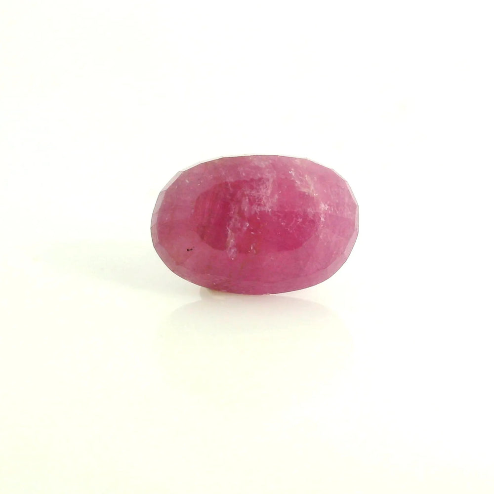African Ruby (Manik) 5.02 Carat / 5.58 Ratti, Unheated and Untreated – No indications of treatment observed – back view