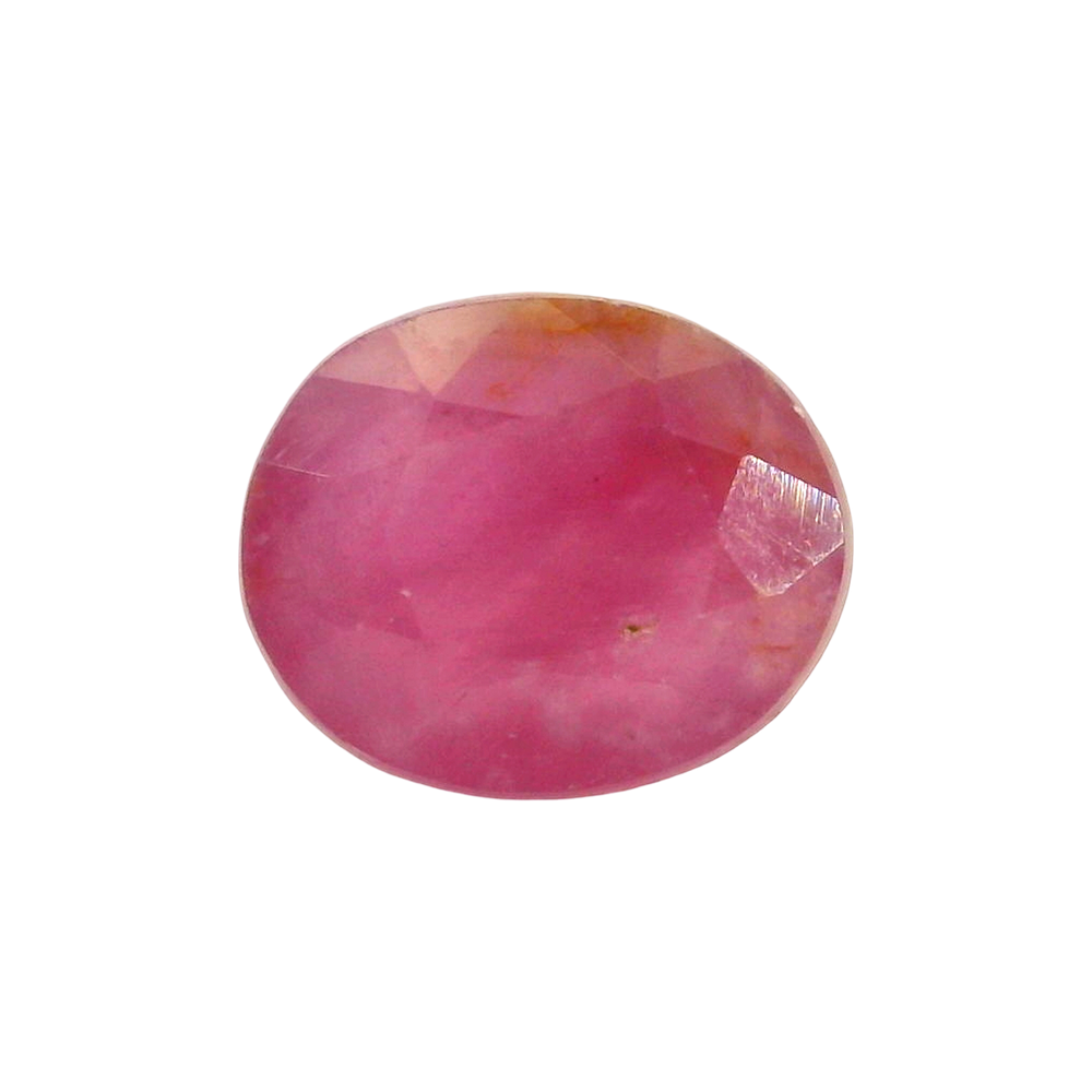 African Ruby (Manik) 4.64 Carat / 5.16 Ratti, Unheated and Untreated – No indications of treatment observed – front view