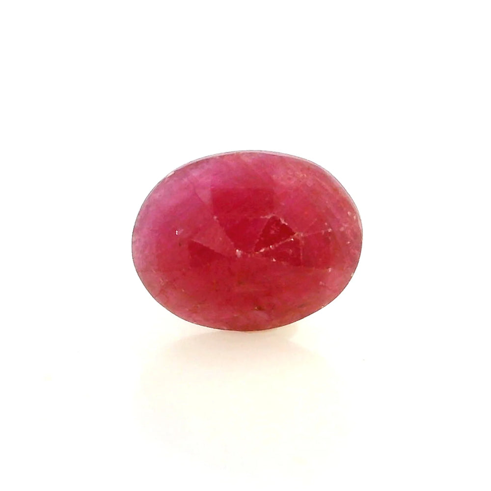 African Ruby (Manik) 4.64 Carat / 5.16 Ratti, Unheated and Untreated – No indications of treatment observed – back view