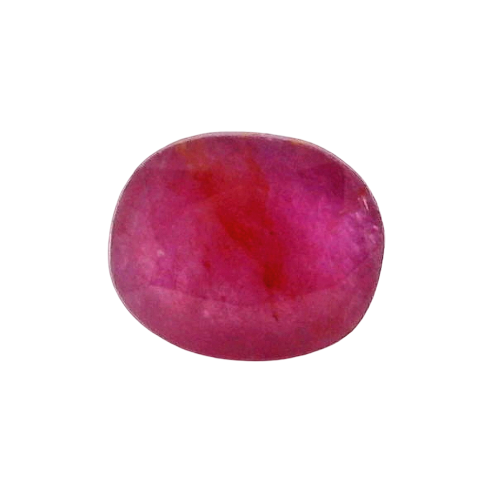 African Ruby (Manik) 3.37 Carat / 3.75 Ratti, Unheated and Untreated – No indications of treatment observed – front view