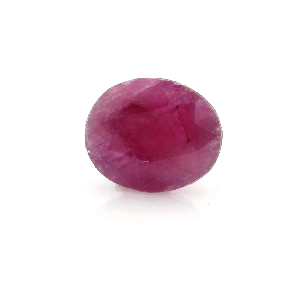 African Ruby (Manik) 5.1 Carat / 5.67 Ratti, Unheated and Untreated – No indications of treatment observed – front view
