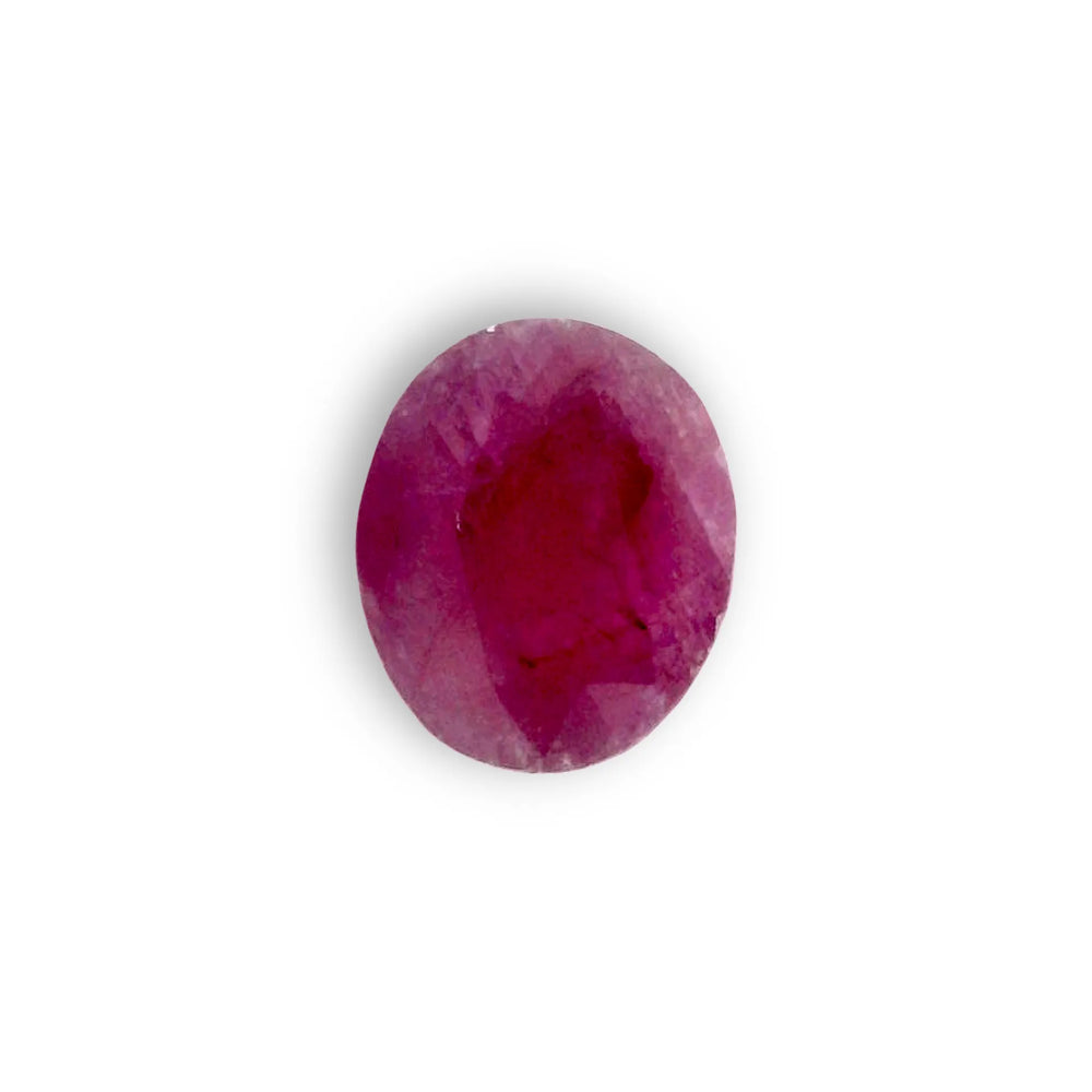 African Ruby (Manik) 5.1 Carat / 5.67 Ratti, Unheated and Untreated – No indications of treatment observed – top view