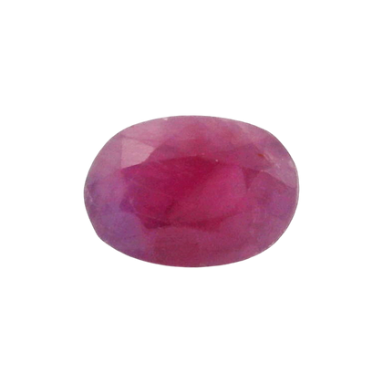 African Ruby (Manik) 3.47 Carat / 3.86 Ratti, Unheated and Untreated – No indications of treatment observed – front view