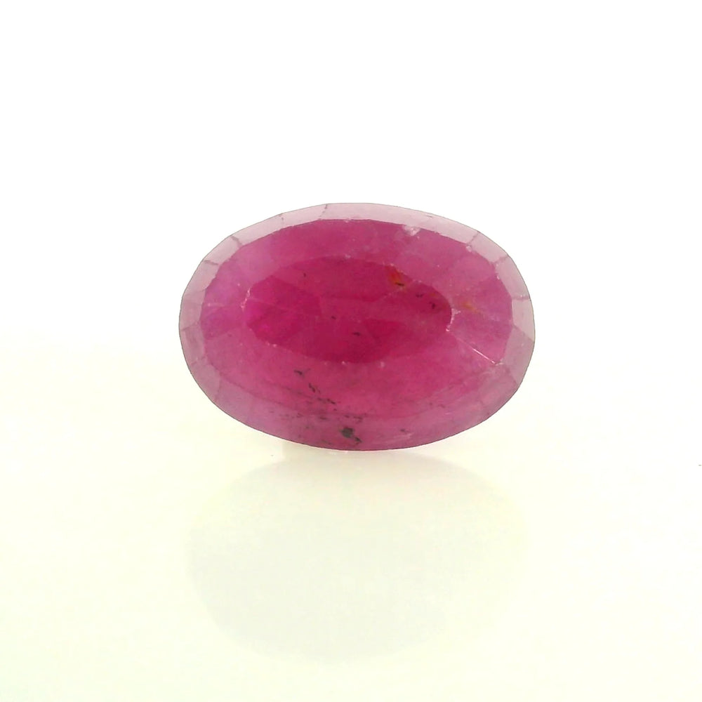African Ruby (Manik) 4.42 Carat / 4.92 Ratti, Unheated and Untreated – No indications of treatment observed – back view