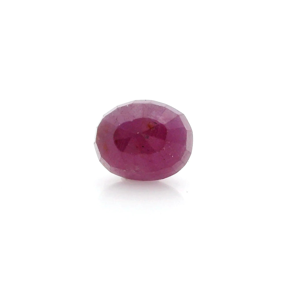 African Ruby (Manik) 6.12 Carat / 6.8 Ratti, Unheated and Untreated – No indications of treatment observed – back view
