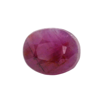 African Ruby (Manik) 6.12 Carat / 6.8 Ratti, Unheated and Untreated – No indications of treatment observed – front view