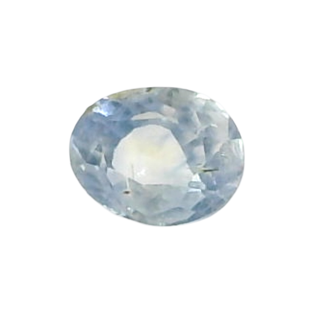 Kashmir Blue Sapphire (Neelam) 0.54 Carat / 0.6 Ratti, Unheated and Untreated – No indications of treatment observed – front view