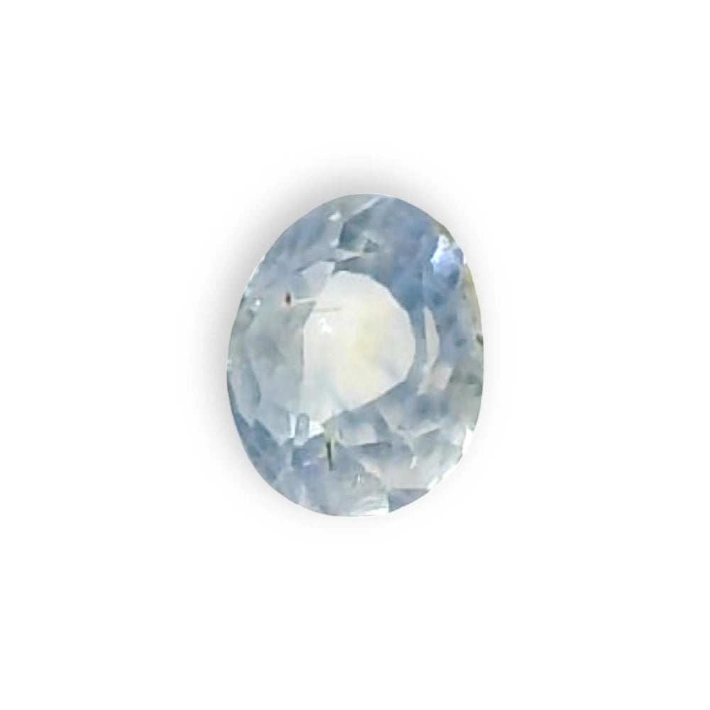 Kashmir Blue Sapphire (Neelam) 0.54 Carat / 0.6 Ratti, Unheated and Untreated – No indications of treatment observed – top view