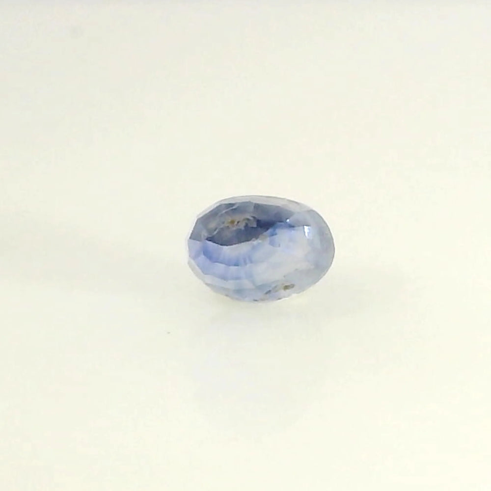 Kashmir Blue Sapphire (Neelam) 0.65 Carat / 0.73 Ratti, Unheated and Untreated – No indications of treatment observed – back view