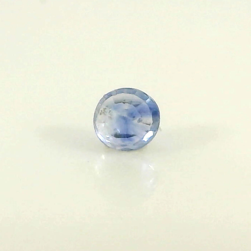 Kashmir Blue Sapphire (Neelam) 0.37 Carat / 0.42 Ratti, Unheated and Untreated – No indications of treatment observed – back view